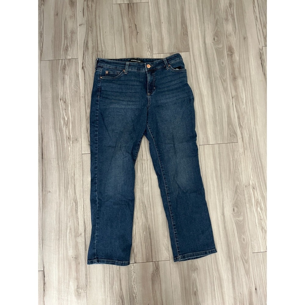 Bandolino Mandie Jeans Women 12 Petite Blue Medium Wash Straight Leg Casual Wear
